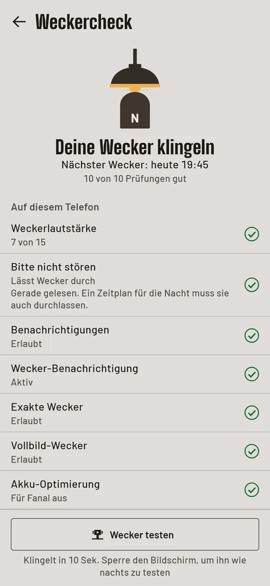 Was deinen Wecker stoppen würde, in einer Zeile